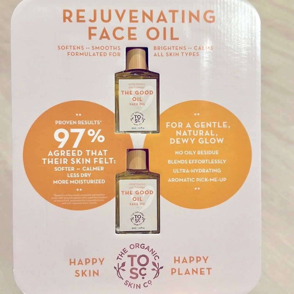 NIB The Organic Skin Co. Face Oil 2-Pack